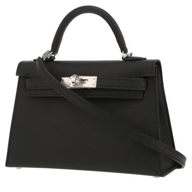 Borsa Hermès  Kelly 20 cm in pelle Epsom nera