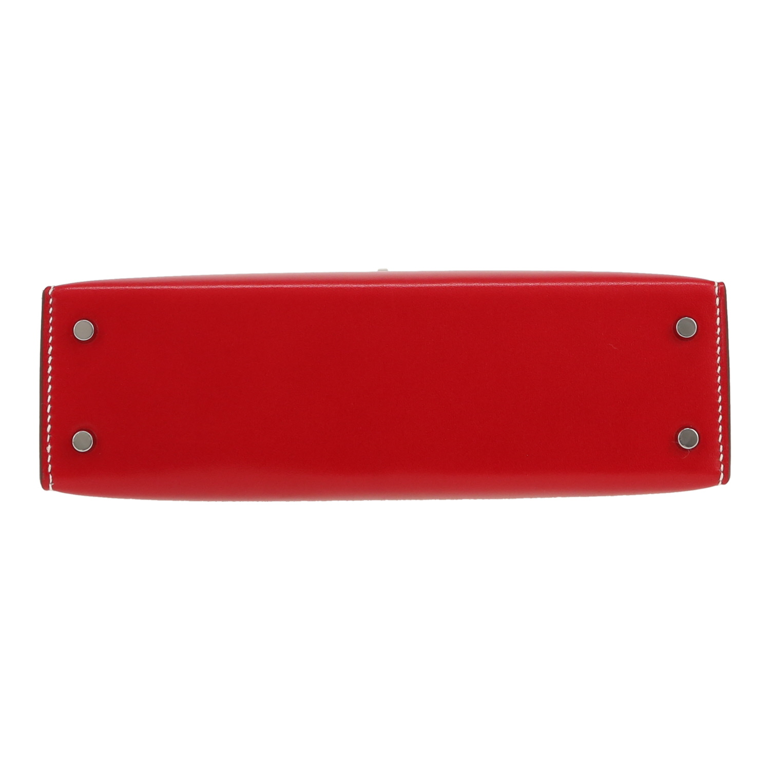 Hermès  Kelly 20 cm handbag  in red Piment box leather - Detail D1