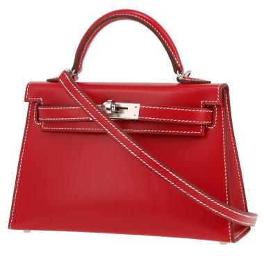 Hermès  Kelly 20 cm handbag  in red Piment box leather
