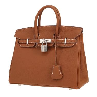 Sac à main Hermès  Birkin 25 cm en cuir togo gold