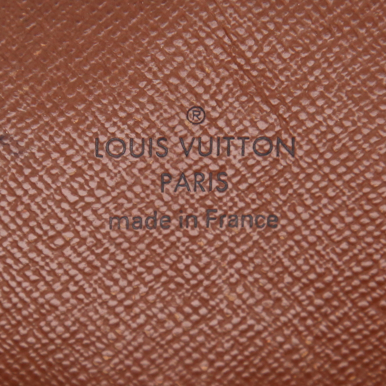 Bolso bandolera Louis Vuitton  Danube	 en lona Monogram marrón y cuero natural - Detail D2