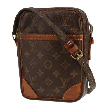 Borsa a tracolla Louis Vuitton  Danube	 in tela monogram marrone e pelle naturale