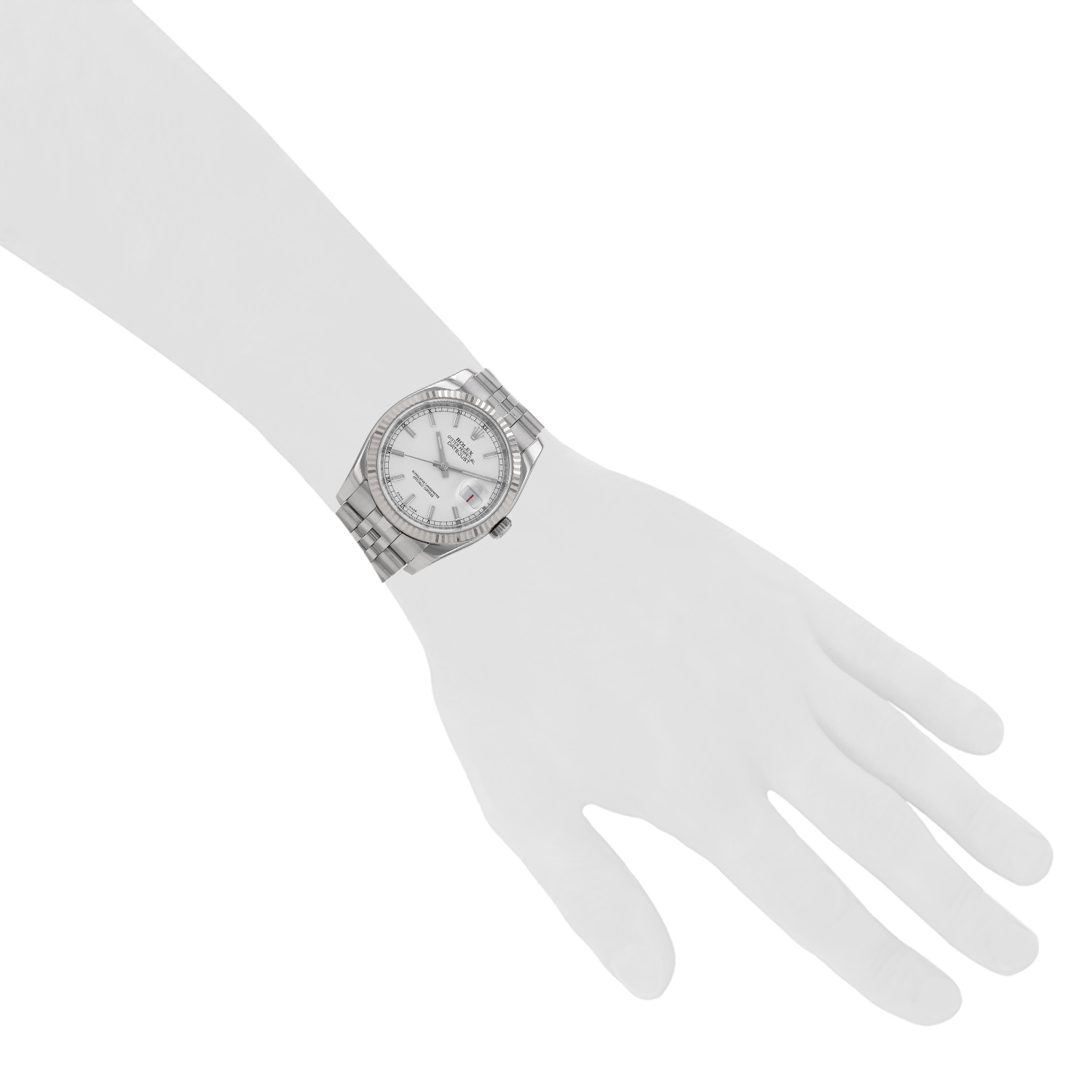 Rolex Datejust  in gold and stainless steel Ref: Rolex - 116234  Circa 2007 - Detail D1