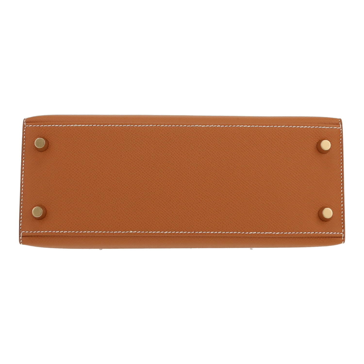 Borsa Hermès  Kelly 25 cm in pelle Epsom gold - Detail D1