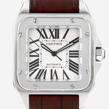 Orologio Cartier Santos-100 in acciaio Ref: Cartier - 2656  Circa 2010