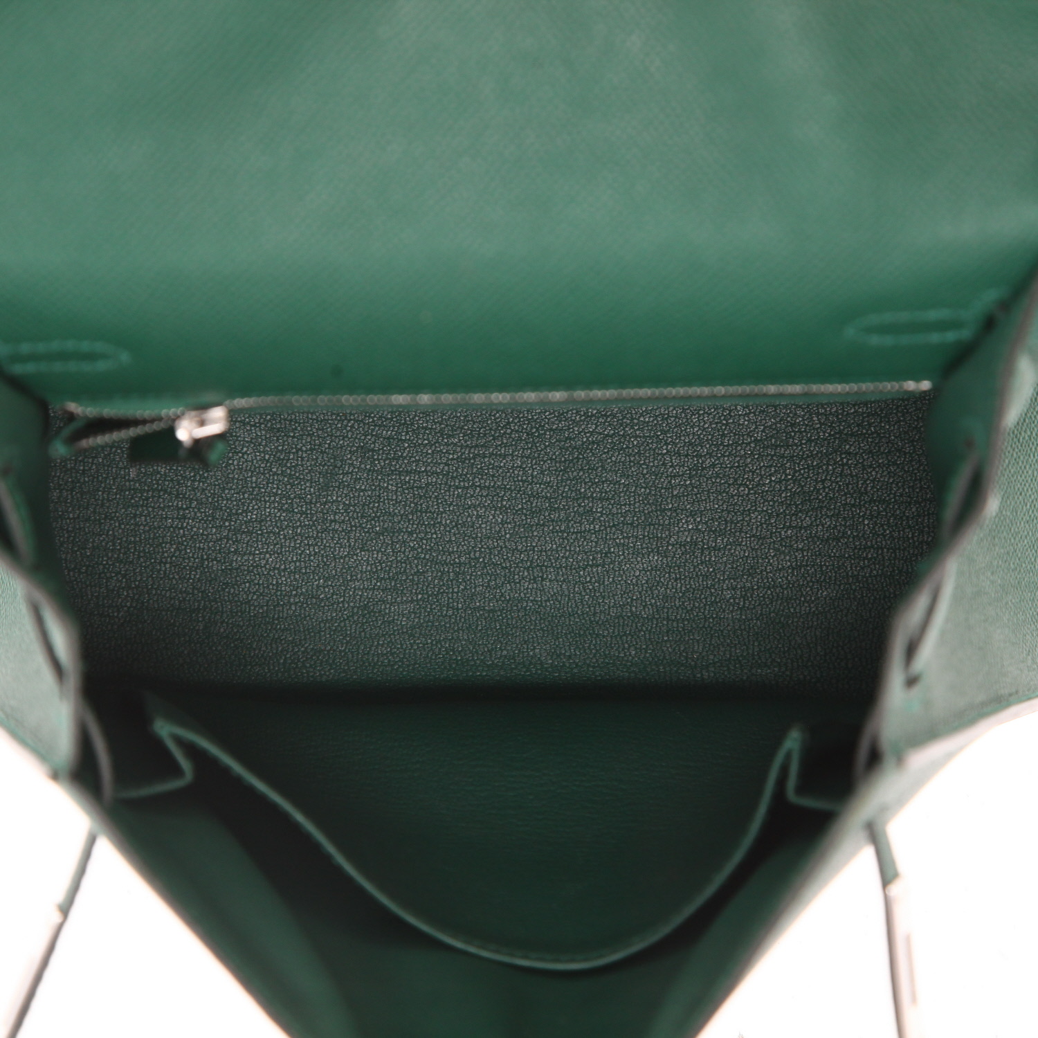 Sac à main Hermès  Kelly 25 cm en cuir epsom Vert Moyen - Detail D3