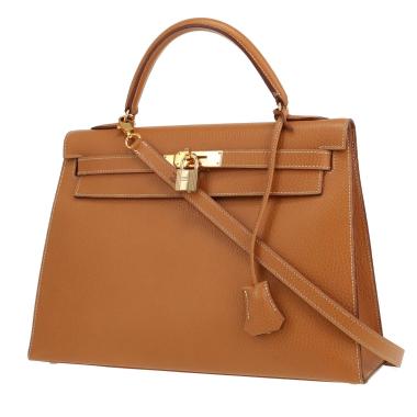 Bolso Hermès Kelly de 32 cm en piel de vaca Liégée Gold