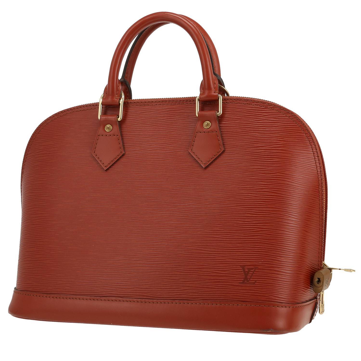 Louis Vuitton Alma Cuir Épi Marron 1997 Occasion Louis Vuitton Alma Cuir Épi Marron 1997 Occasion
