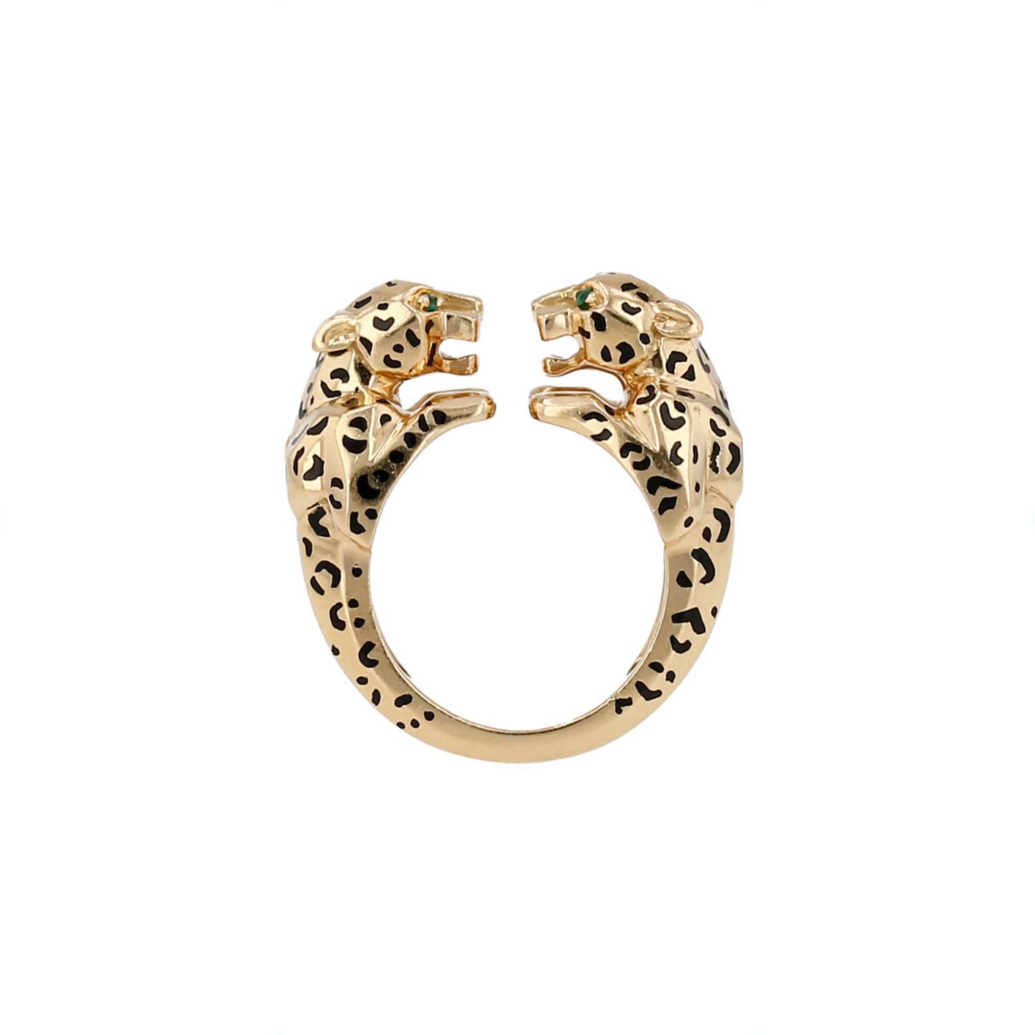 Bague Cartier Panthère Or Jaune Émeraude Occasion Bague Cartier Panthère Or Jaune Émeraude Occasion