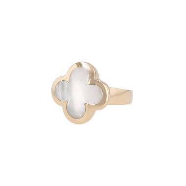Bague Van Cleef & Arpels Pure Alhambra en or jaune et nacre