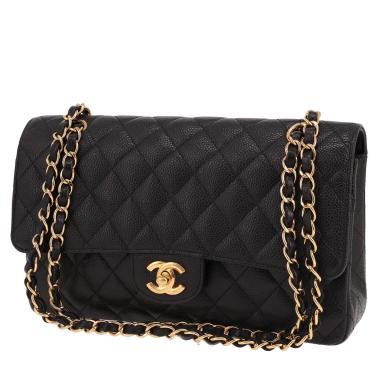 Sac à main Chanel  Timeless Classic en cuir grainé matelassé noir
