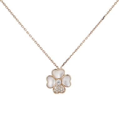 Broche-colgante Van Cleef & Arpels Cosmos de oro rosa, nácar y diamantes