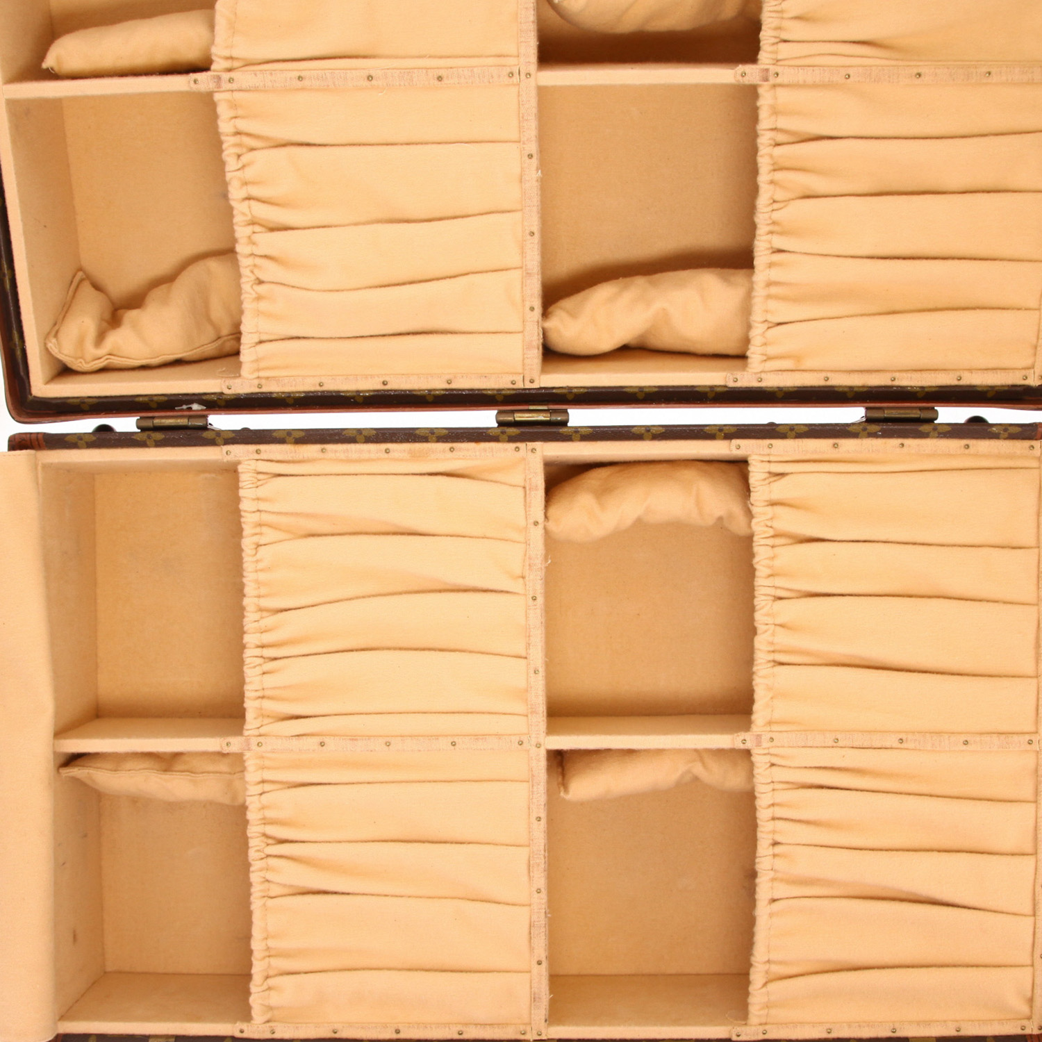 Valise pour souliers Louis Vuitton Géminé en toile monogram marron - Detail D4