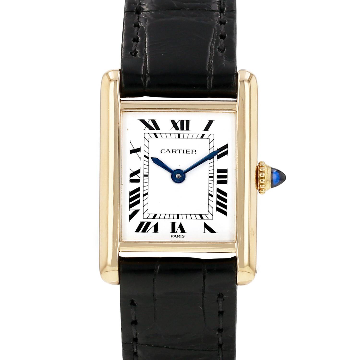 Montre Cartier Tank Louis Cartier en or jaune Ref: 7808 Vers 1980