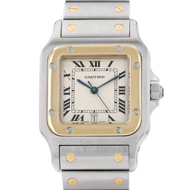 Cartier Santos  medium model  in gold and stainless steel Ref: Cartier - 1566  Circa 2000