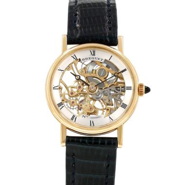 Orologio Breguet scheletrato in oro giallo, intorno al 1990