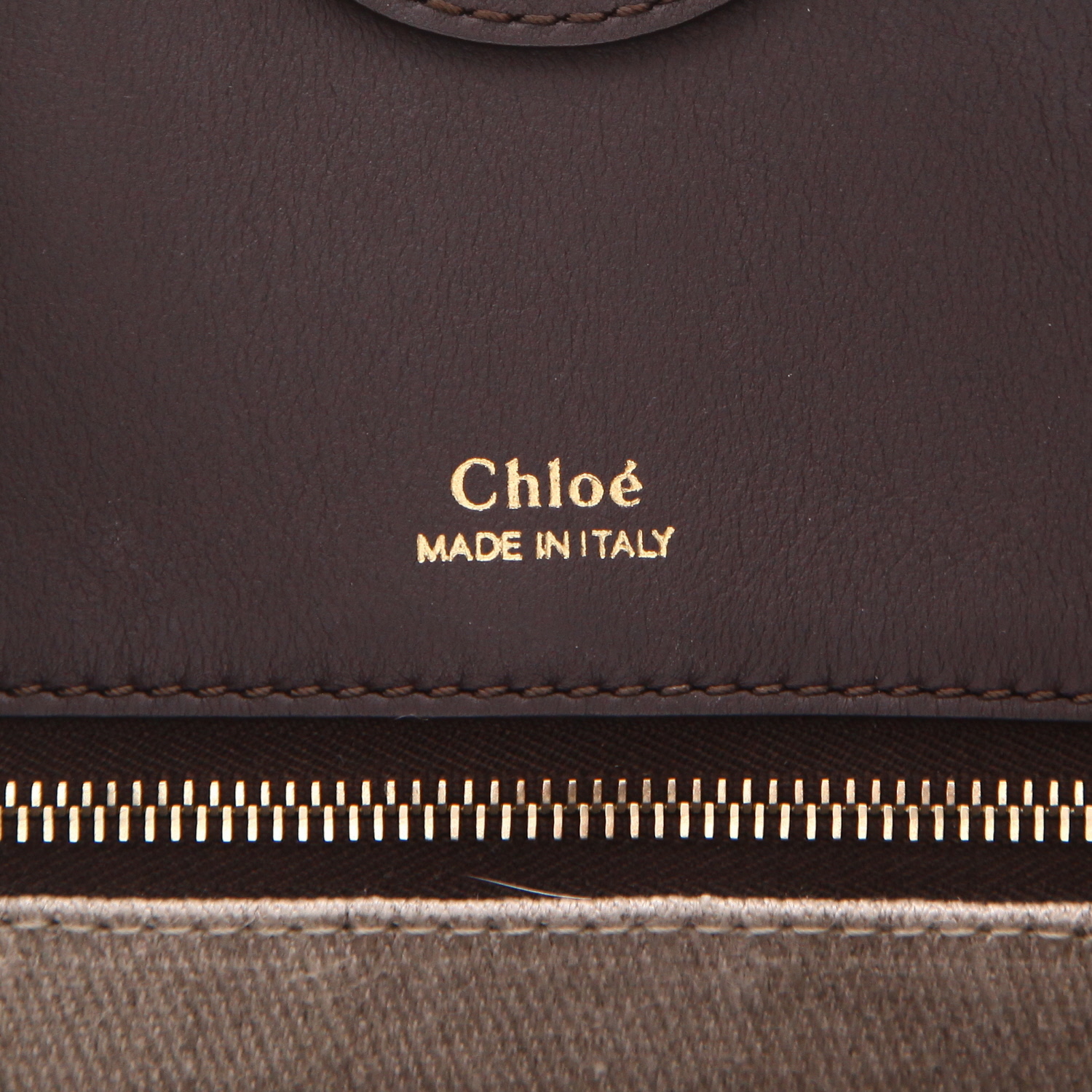 Bolso de mano Chloé   en lona beige y cuero marrón - Detail D2