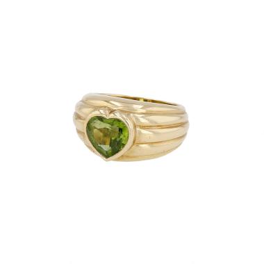 Hermès   1980's ring in yellow gold and peridot
