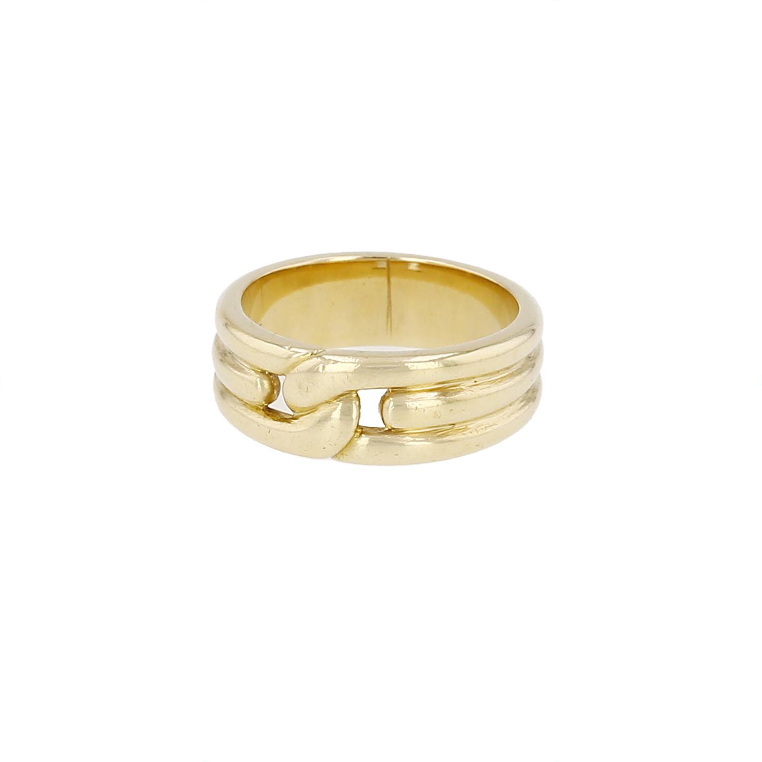 Bague Hermès or jaune godronné ajouré occasion Bague Hermès or jaune godronné ajouré occasion