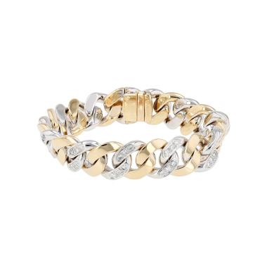 Brazalete Boucheron  de oro amarillo, oro blanco y diamantes