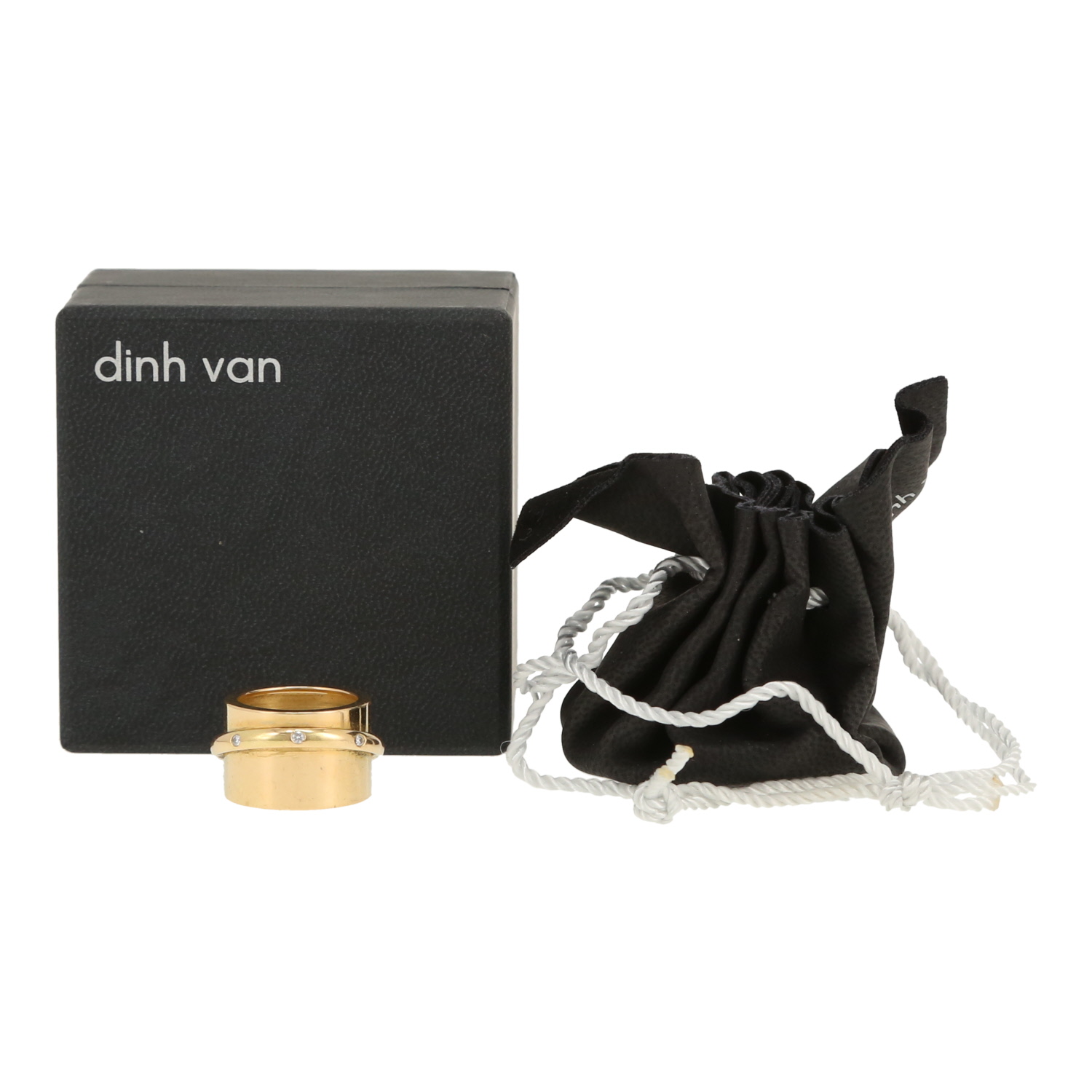 Dinh Van Ariane ring in yellow gold and diamonds - Detail D2