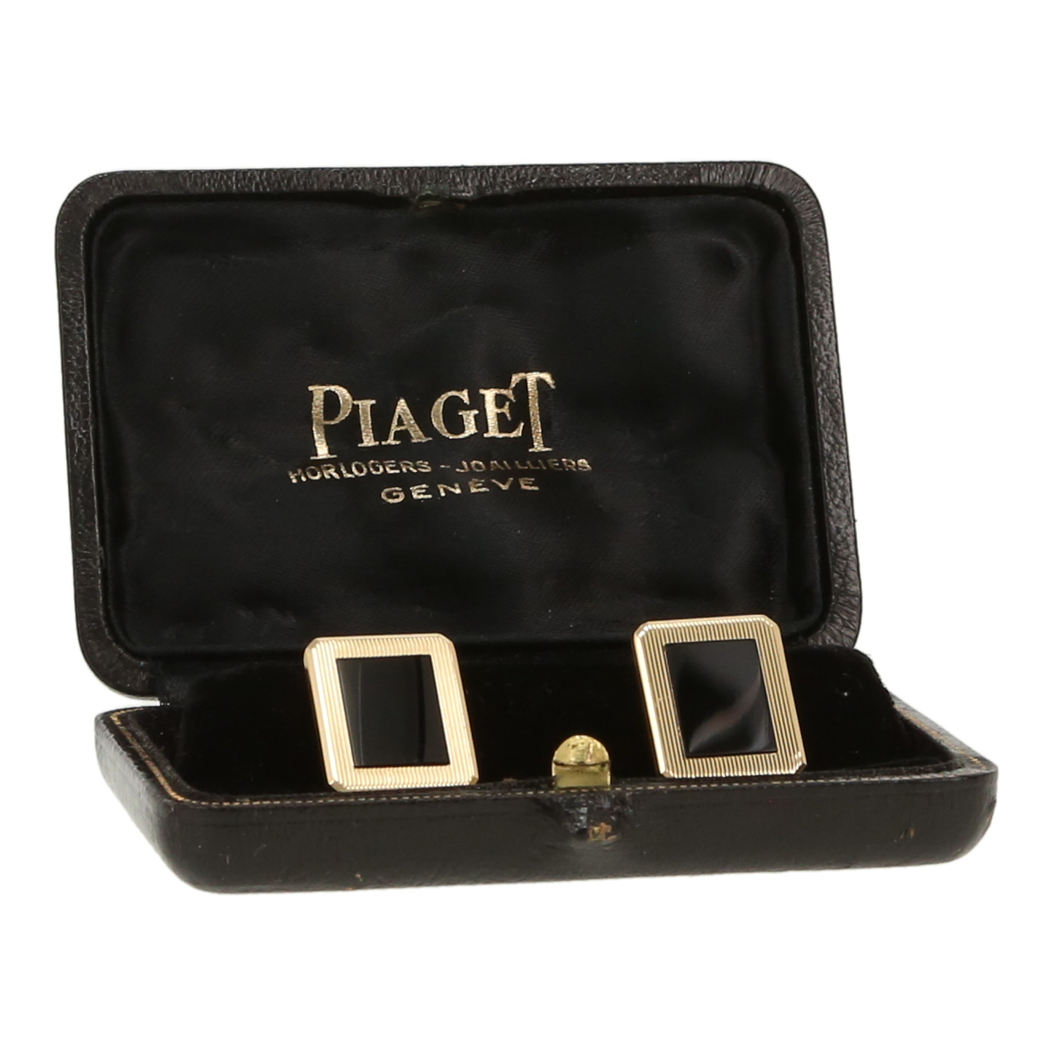 Coppia di gemelli Piaget  in oro giallo e onice - Detail D2