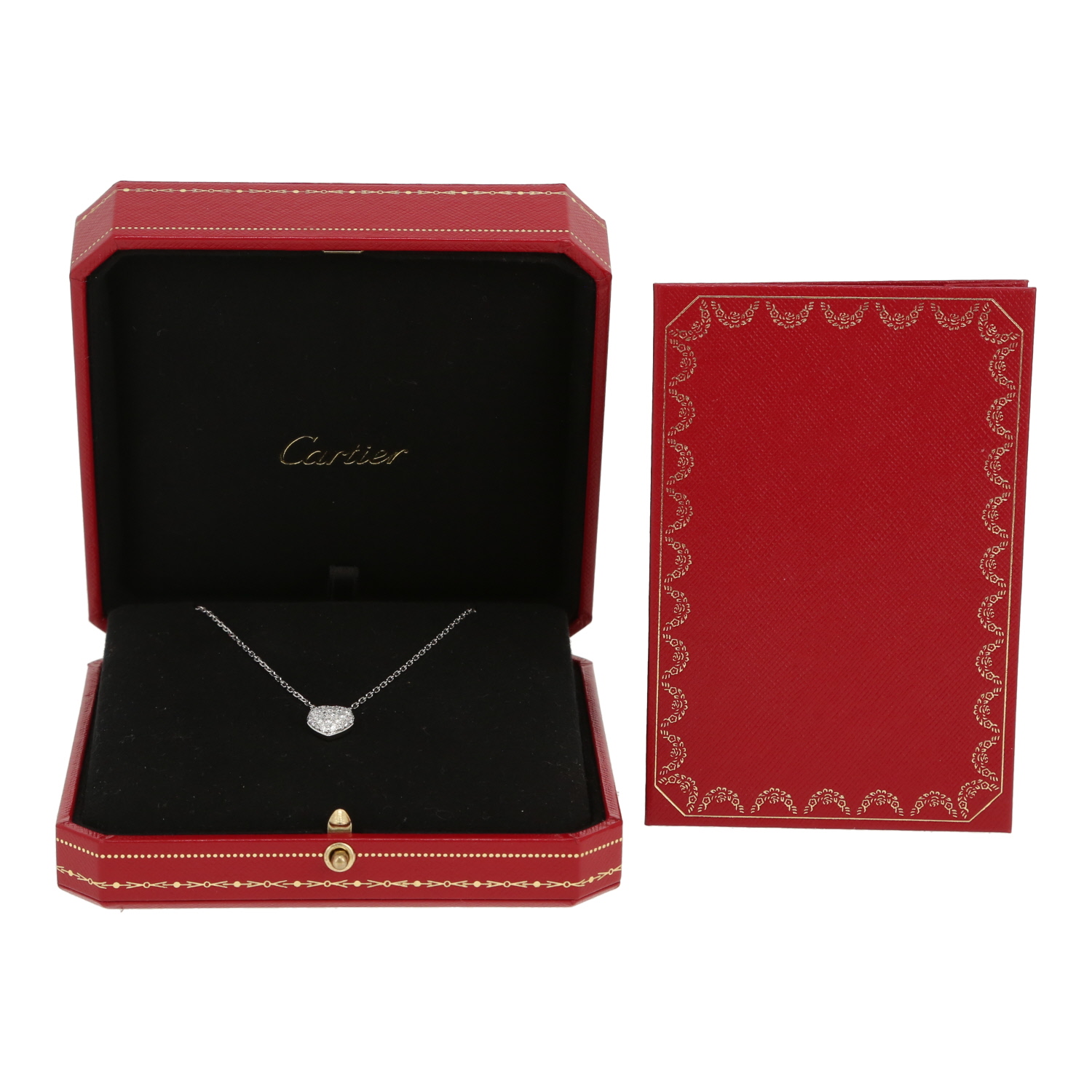 Colgante Cartier Coeur et Symbole de oro blanco y diamantes - Detail D2