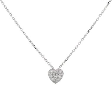 Colgante Cartier Coeur et Symbole de oro blanco y diamantes