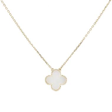 Van Cleef & Arpels Vintage Alhambra necklace in yellow gold and mother of pearl