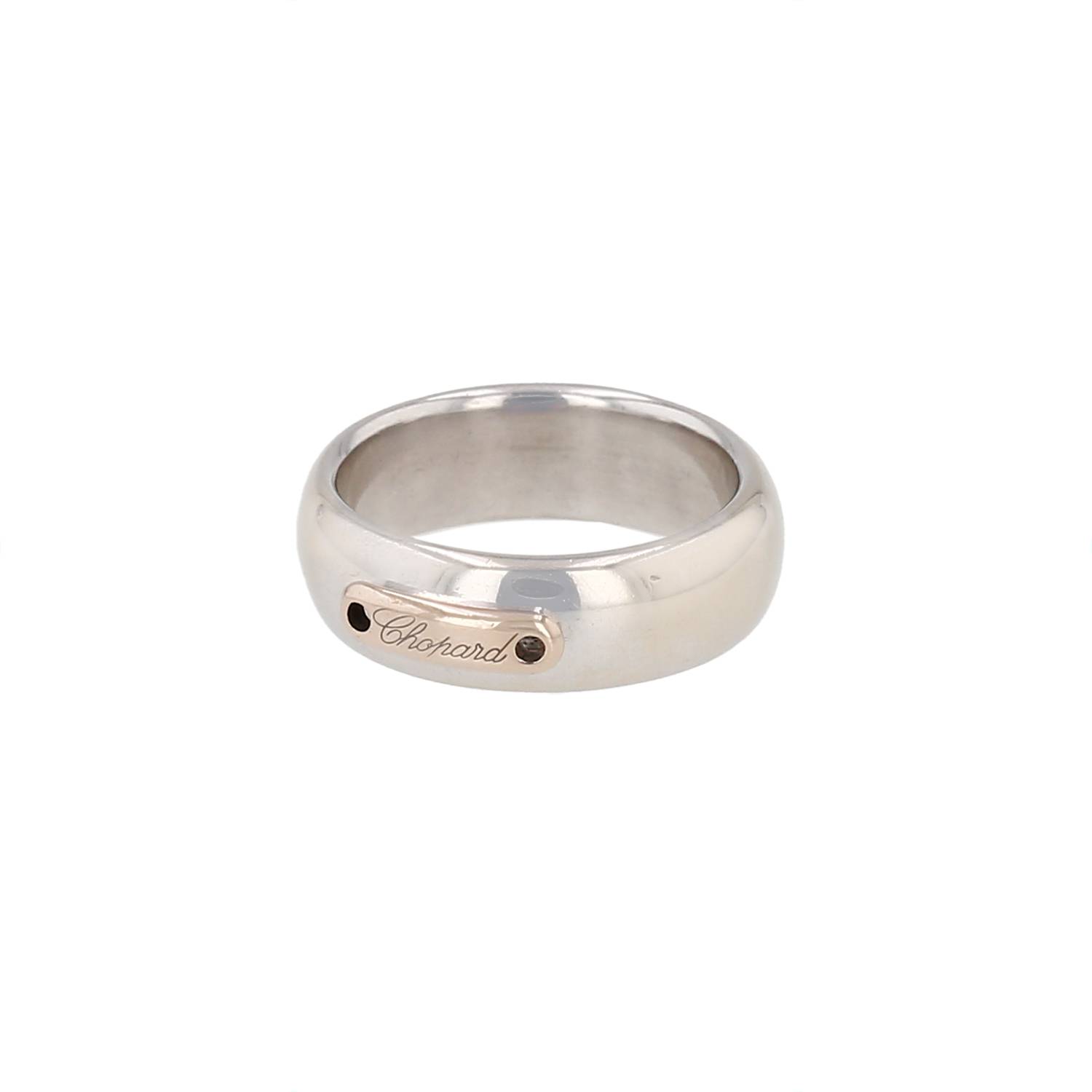 Bague Chopard or rose et blanc occasion – Authentique Bague Chopard or rose et blanc occasion – Authentique