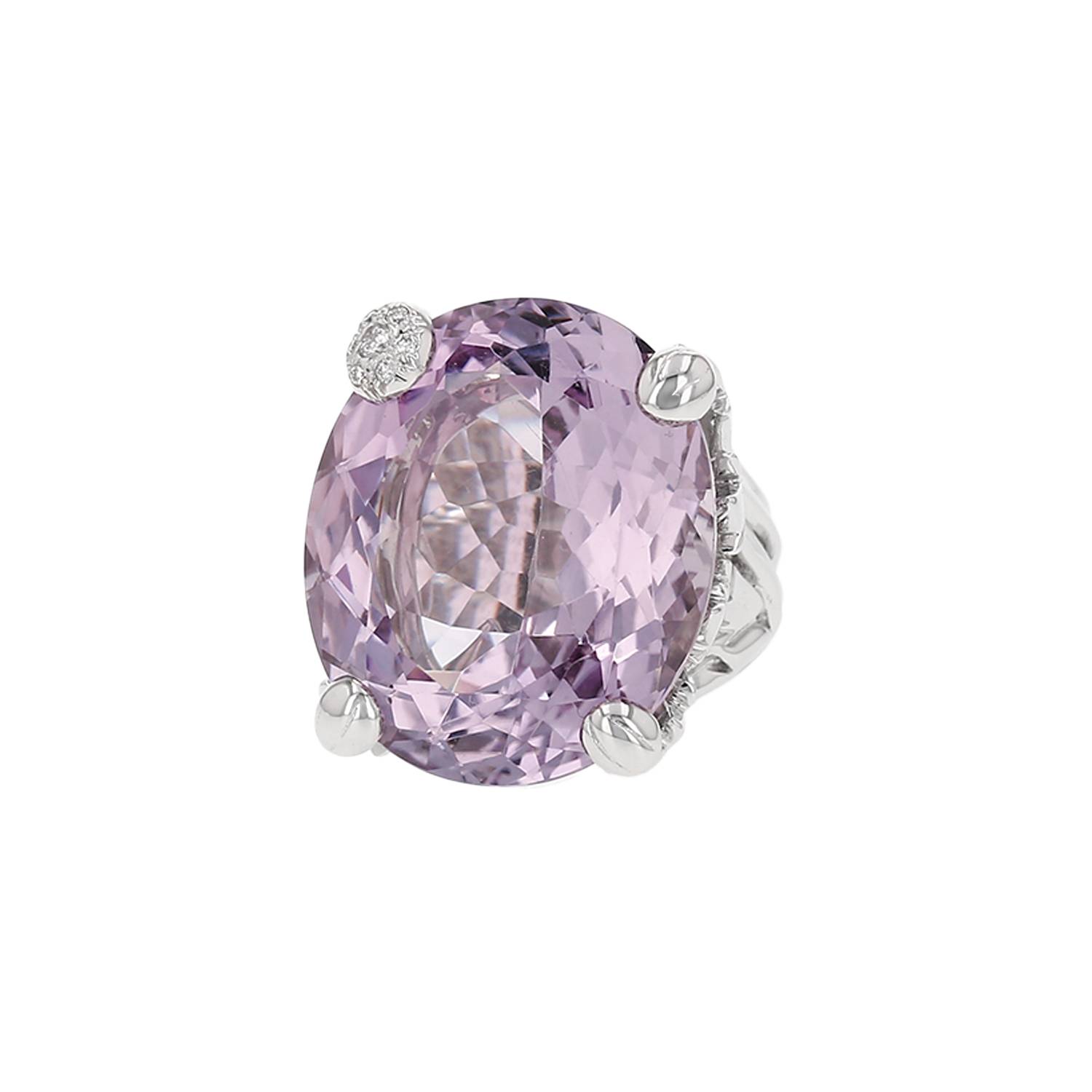 Bague Dior Miss Dior or blanc diamants améthyste occasion Bague Dior Miss Dior or blanc diamants améthyste occasion