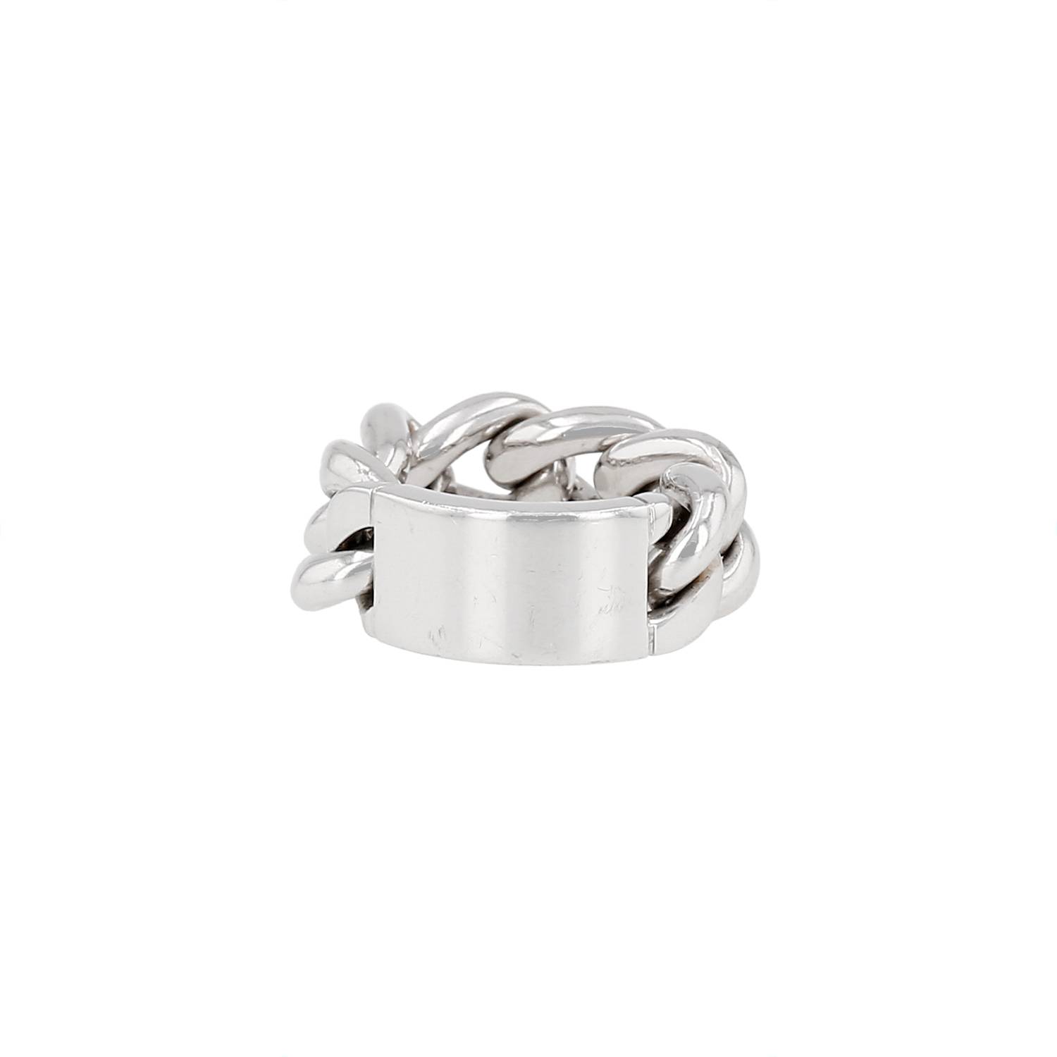 Bague Dior gourmette or blanc numérotée d&rsquo;occasion
