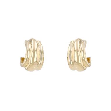 Vintage  hoop earrings in yellow gold