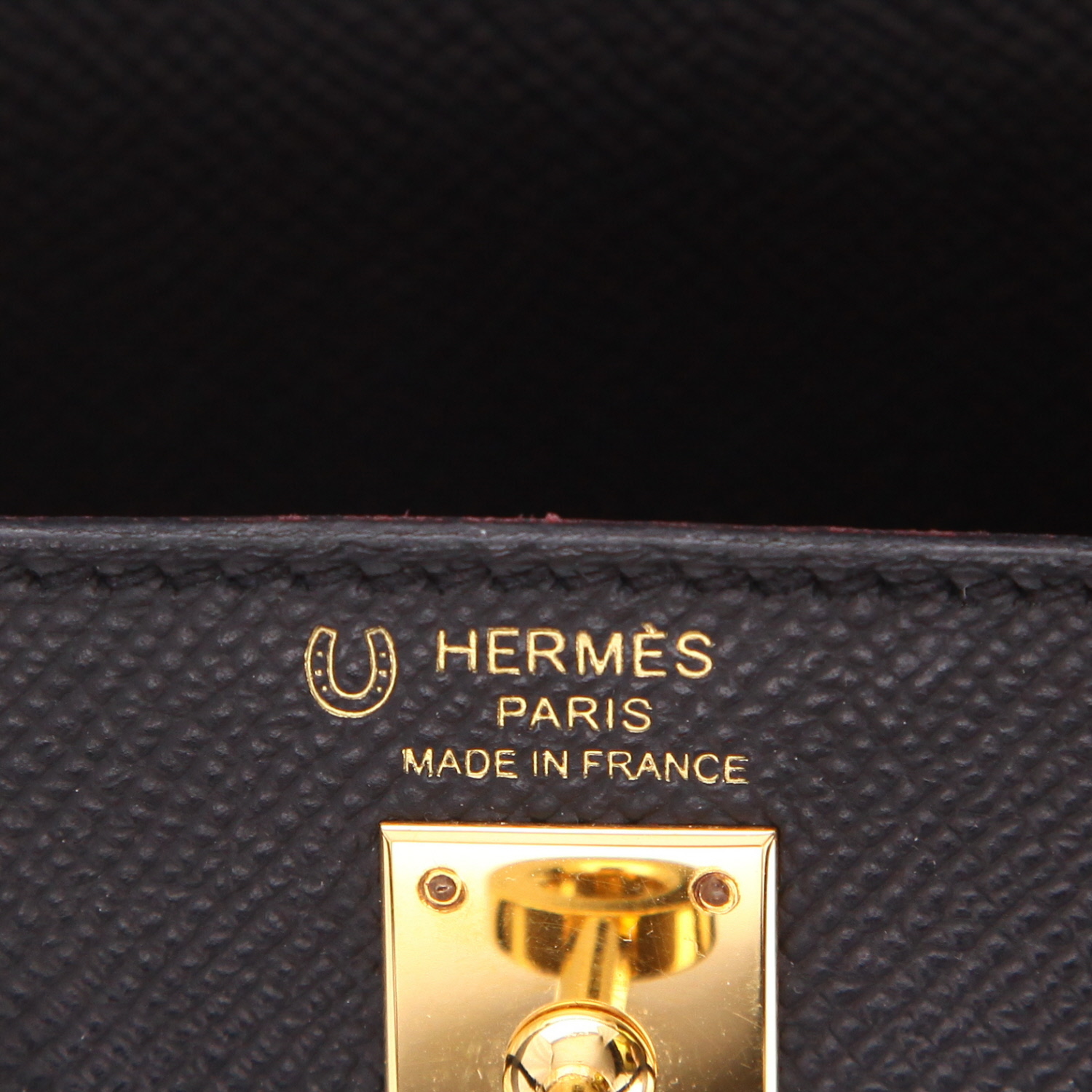 Hermès  Kelly 25 cm handbag  in black epsom leather - Detail D2