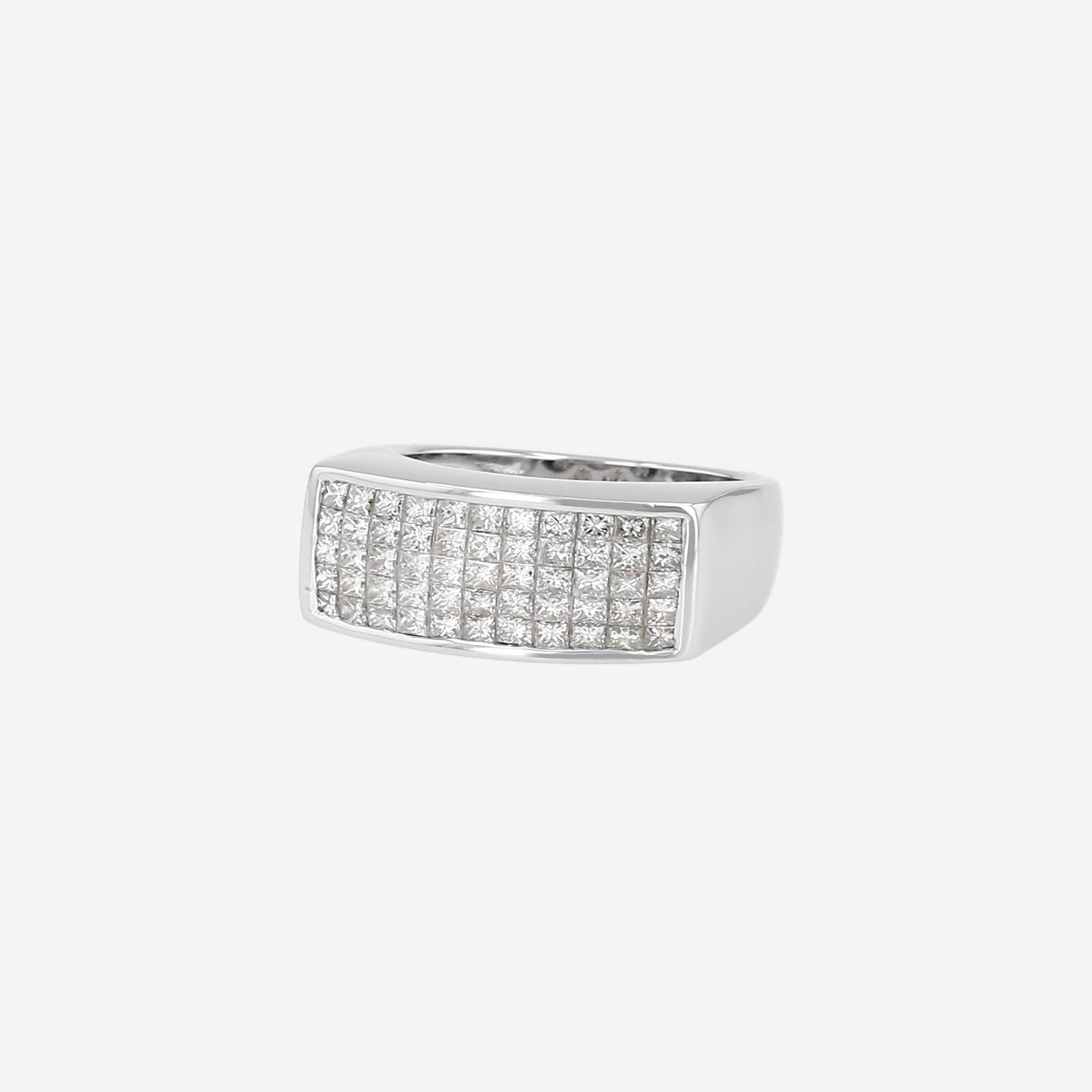 Bague Vintage  en or blanc et diamants