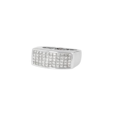 Bague Vintage  en or blanc et diamants
