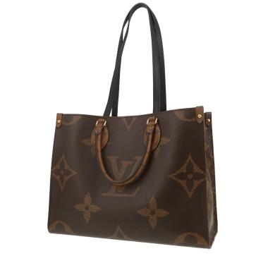 Sac cabas Louis Vuitton  Onthego moyen modèle  en toile monogram Reverse bicolore et marron