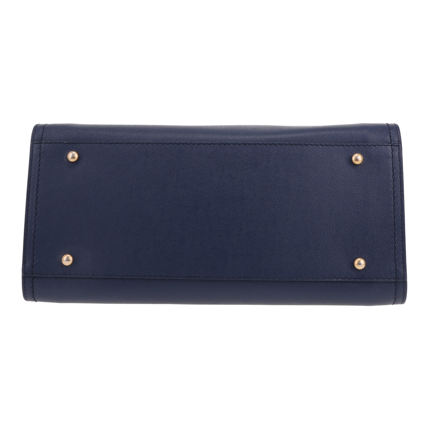 Shopping bag Chanel  Deauville in pelle martellata blu - Detail D1