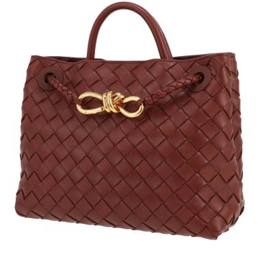 Sac à main Bottega Veneta  Andiamo en cuir intrecciato marron