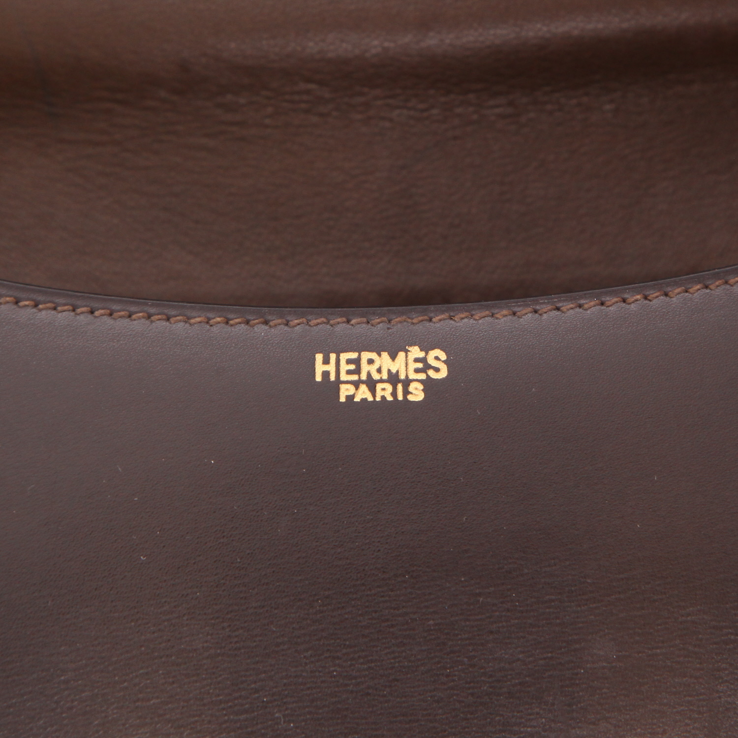 Borsa Hermès  Constance in pelle box marrone - Detail D2