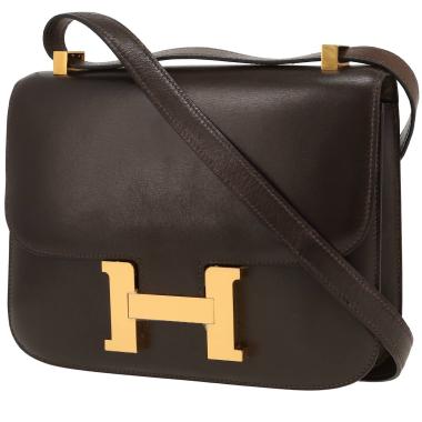Hermès  Constance handbag  in brown box leather