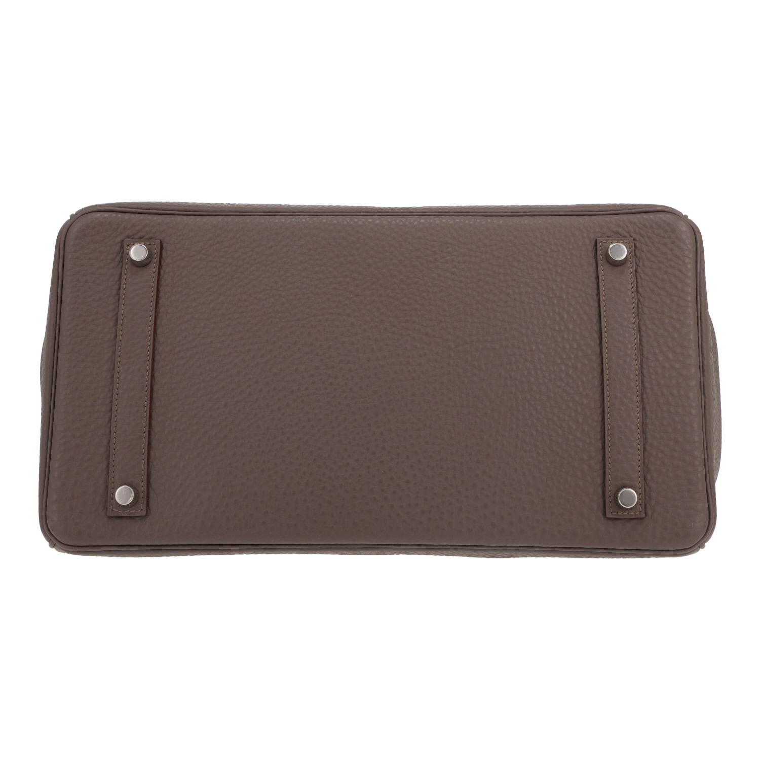 Bolso de mano Hermès  Birkin 35 cm en cuero togo gris - Detail D1