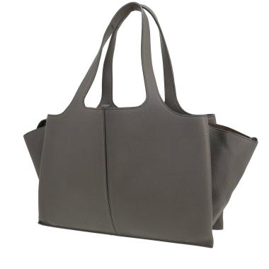Sac à main Celine  Tri-Fold en cuir gris