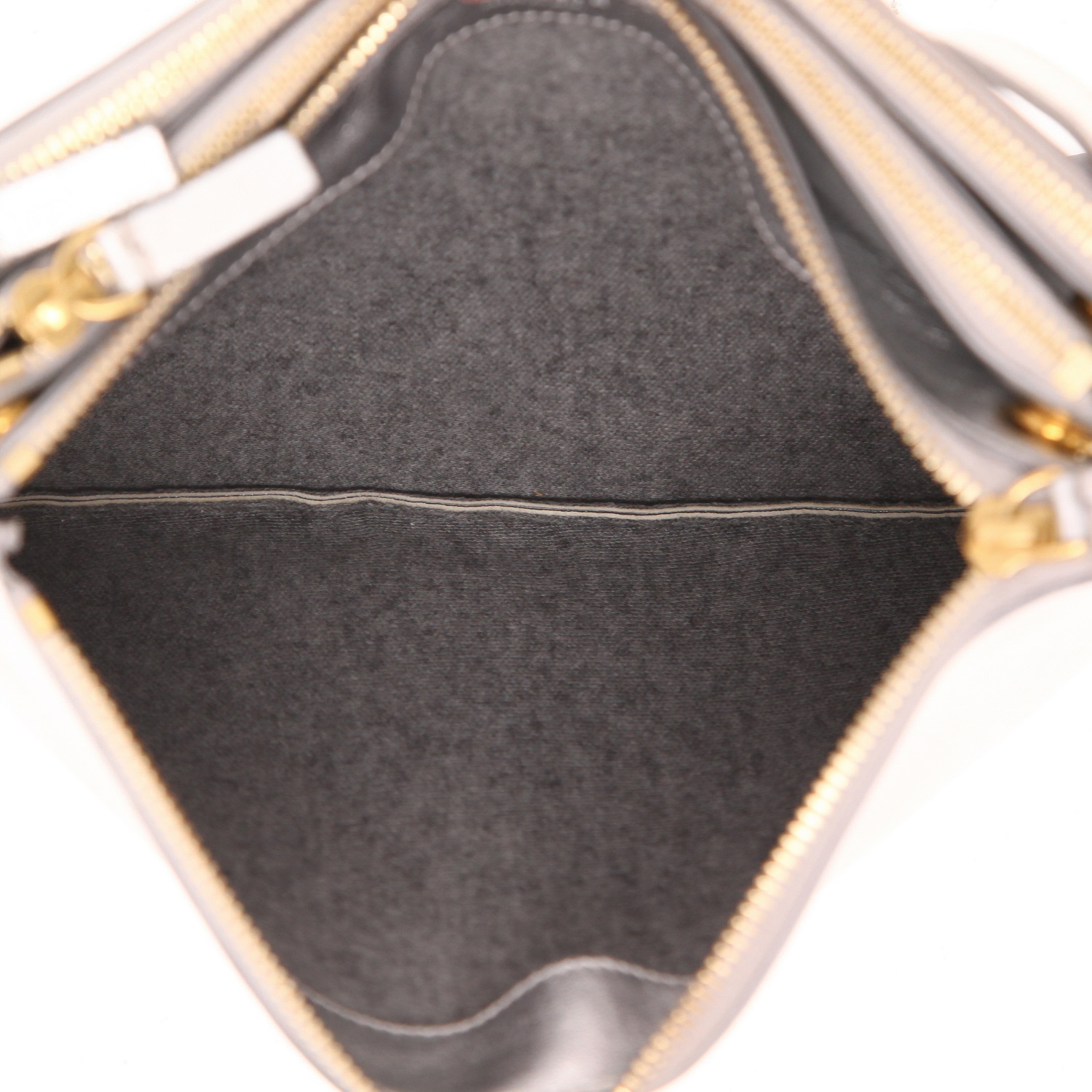 Celine  Trio small model  shoulder bag  in silver leather - Detail D5