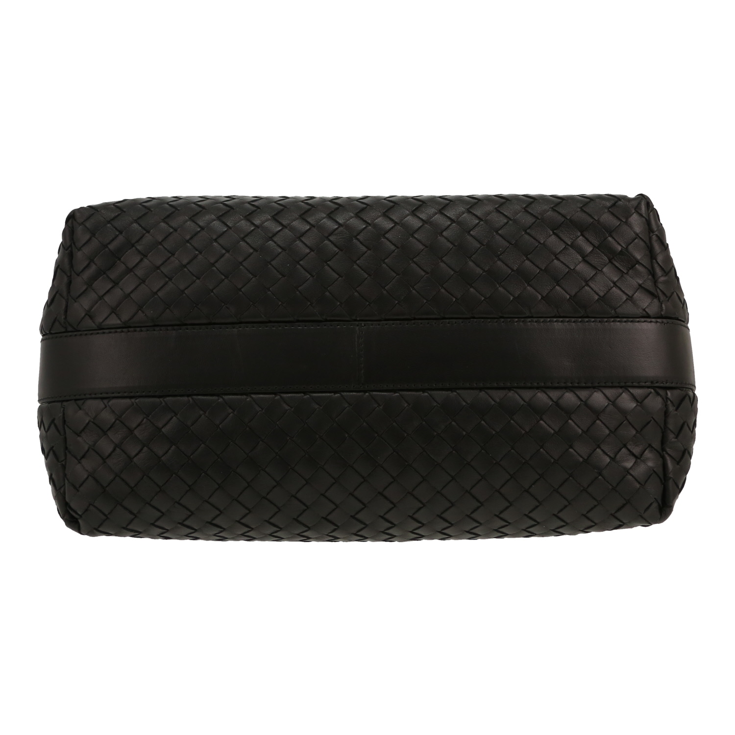 Bolso bandolera Bottega Veneta   en cuero intrecciato negro - Detail D1
