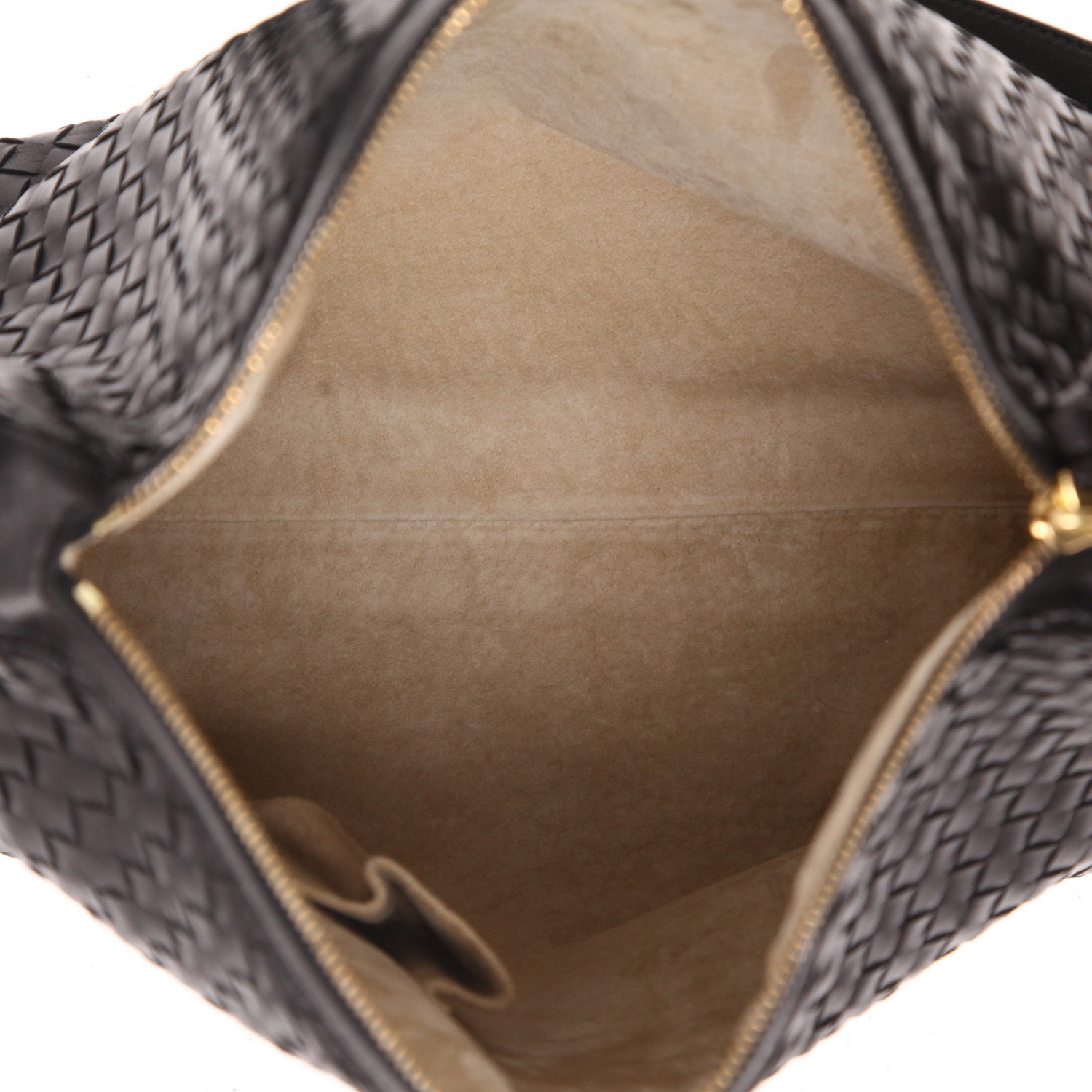 Borsa a tracolla Bottega Veneta   in pelle intrecciata nera - Detail D3