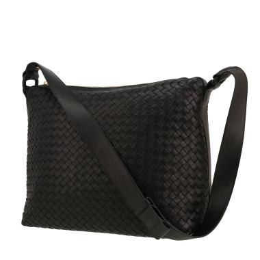 Borsa a tracolla Bottega Veneta   in pelle intrecciata nera
