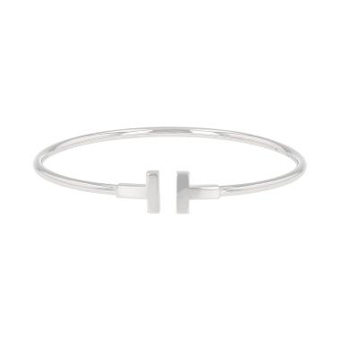 Brazalete Tiffany 
Co Wire de oro blanco