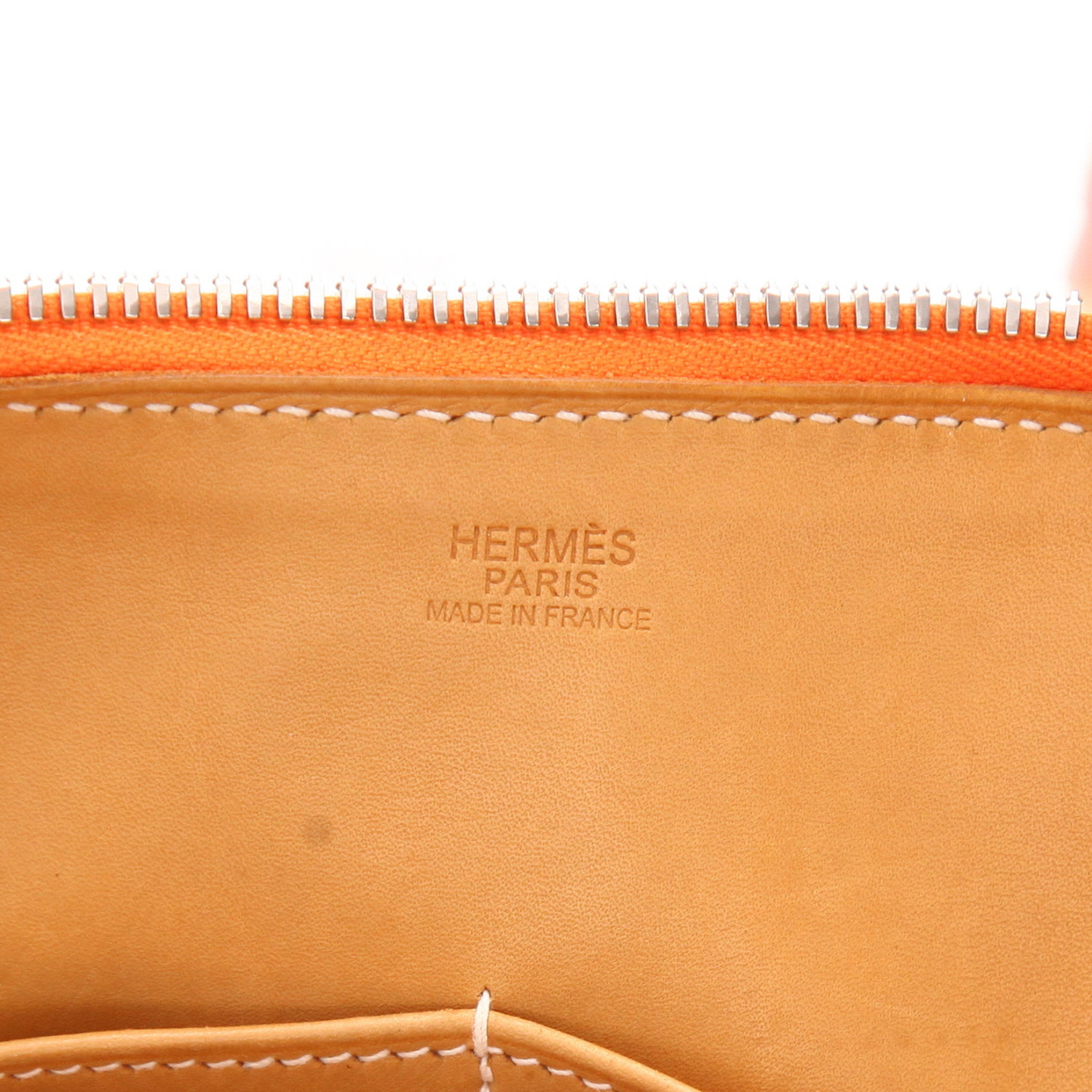 Sac à main Hermès  Paris-Bombay en cuir epsom orange - Detail D2