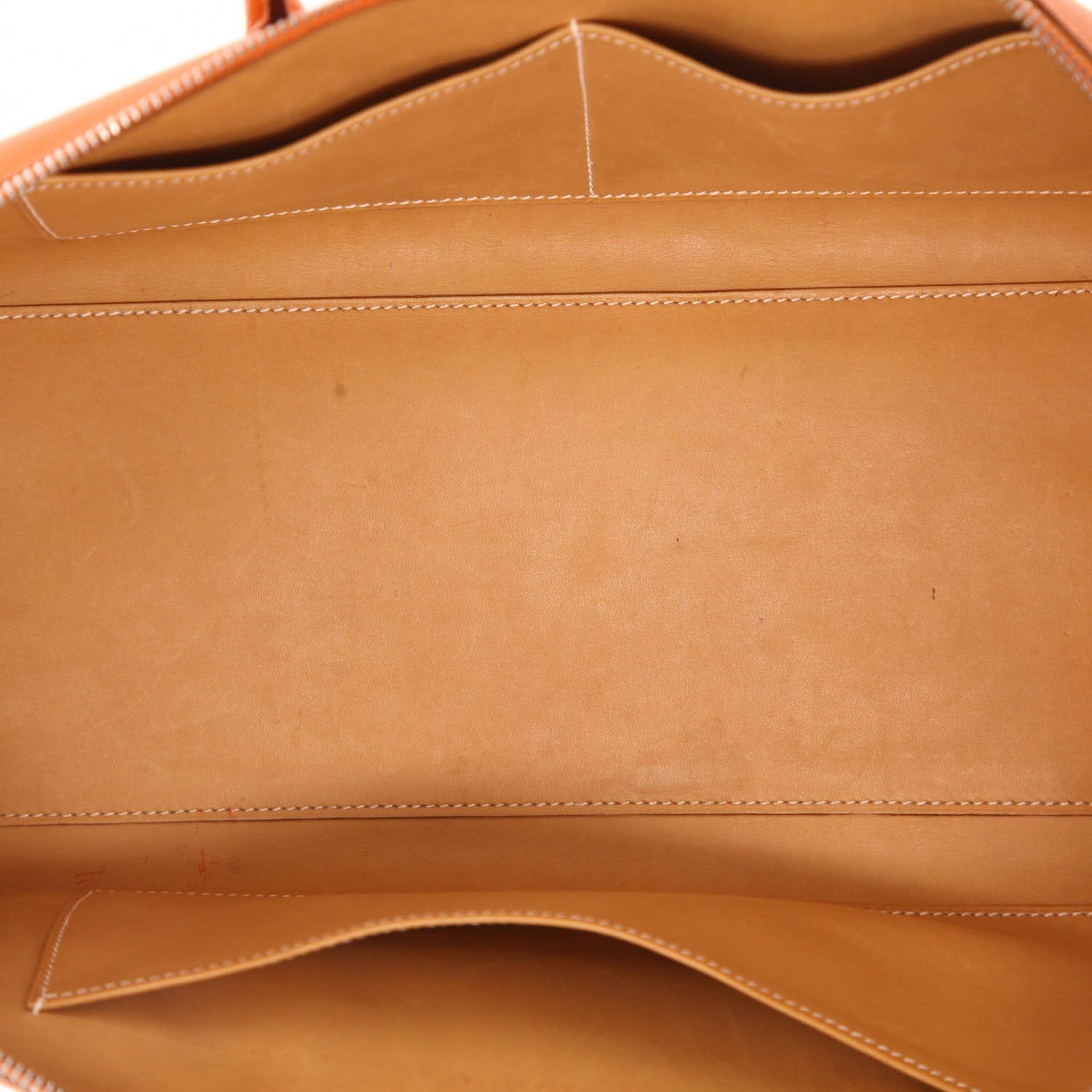 Bolso de mano Hermès  Paris-Bombay en cuero epsom naranja - Detail D3